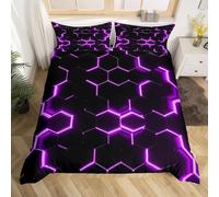 Fundas Nordica 220x240 Patrón Geométrico Impresión 3D Funda Edredon Tema Ciencia Ficción 3 Piezas Funda Nórdica Microfibra con Cremallera y 2 Fundas Almohada 50x75 1150-C