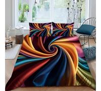 Fundas Nordica Cama 120 Hipnosis Colorida Impresión 3D Funda de Edredón Arte Abstracto Funda Nórdica Microfibra Suave 200x200 cm y 2 Fundas Almohada 50x75 cm j-1803