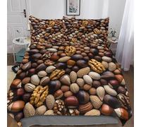 Fundas Nordica Cama 135/150 Arroz y Cereales Impresión 3D Funda de Edredón Estampados de Comida Funda Nórdica Microfibra Suave 220x240 cm y 2 Fundas Almohada 50x75 cm j-1228