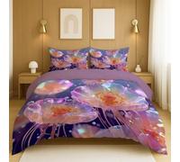 Fundas nórdicas Calidad de Hotel Poliéster Resistente a Las Arrugas con Fundas de Almohada Decoración de dormitorios para Adolescentes Multicolor Romántico EstéTico DecoracióN,260x220cm(86" x 102")