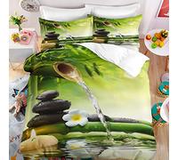 Fundas Nórdicas Cama 105 Microfibra Cómodo Y Duradero Zen Ropas De Cama 155X220Cm + 2 Fundas De Almohada 40X75