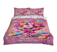 Fundas Nordicas Cama 135 Amore Dolce Ropa de Cama para Niños Adultos con Cremallera Suave Transpirable Fundas Nordicas de Microfibra(220x230 cm) + 2 Fundas de Almohada 50x75 cm