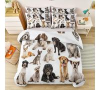 Fundas Nórdicas Cama 150/180 Estampada 260 x 220 cm Fundas Poliéster Nórdico - Lindos Animales Perros Artículos Decorativos cálidos de Invierno Películas Moda Carteles Patrón Funda Nórdica