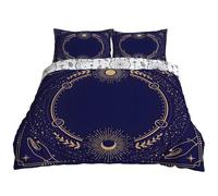 Fundas Nordicas Cama 150 Astrología Misteriosa Ropa de Cama para Niños Adultos con Cremallera Suave Transpirable Fundas Nordicas de Microfibra(220x240 cm) + 2 Fundas de Almohada 50x75 cm