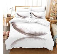 Fundas Nordicas Cama 150 Invierno Modernas Pluma Gris Funda Nordico Transpirable Microfibra Juego de Ropa de Cama de 3 Piezas, 1 Funda Nordica 220 x 240 cm + 2 Funda de Almohada 50cm x 75cm