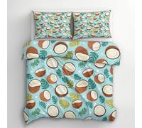 Fundas Nordicas Cama 90 Guisante de Coco Ropa de Cama para Niños Adultos con Cremallera Suave Transpirable Fundas Nordicas de Microfibra(155x220 cm) + 2 Fundas de Almohada 50x75 cm