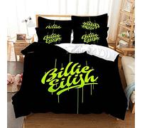 Fundas Nordicos 200X200Cm Patrón De Letras Verde Lima Fundas para Edredón,3 Piezas Bedding Juego de Funda de Edredón - Microfibra Funda de Nórdica y 2 Fundas de Almohada 50 X 75 Cm