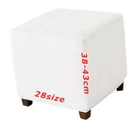 Fundas Otomanas Funda de Reposapiés Footstool Covers, Terciopelo de Jacquard Elástico, Fondo Elástico Lavable, Personalizable, Protector para Puff Reposapiés Cuadradas(1999,45 x 45 cm 18 x 18 inch)