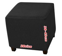 Fundas Otomanas Funda de Reposapiés Footstool Covers, Terciopelo de Jacquard Elástico, Fondo Elástico Lavable, Personalizable, Protector para Puff Reposapiés Cuadradas(1989,35 x 35 cm 14 x 14 inch)