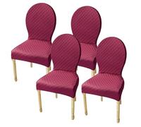 Fundas ovaladas modernas para sillas de comedor, tela elástica, color negro, fundas para patas de madera, tamaño pequeño/grande, protector de asiento elegante para decoración del hogar, duradero y