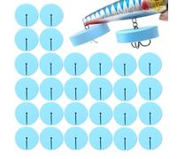Fundas para anzuelos de pesca, fundas para anzuelos - 30X Gorros con ganchos para protectores de ganchos triples,Tapas de gancho de pesca, kit de accesorios de pesca, protector de gancho, azul, Se
