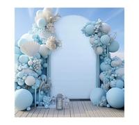 Fundas para Arcos de Boda 1 Funda de Spandex for Fondo Arco, Ideal for decoración Fotos Banquetes Boda(Blue,1.6x4ft(50x120cm))