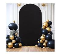Fundas para Arcos de Boda 1 Funda de Spandex for Fondo Arco, Ideal for decoración Fotos Banquetes Boda(Black,1.6x4ft(50x120cm))