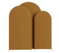 Fundas para Arcos de Boda 1 Soporte de Arco for Puerta Boda, decoración Flores, poliéster elástico, Fondo for Banquete (sin Estante)(Light Brown,50X120cm(4Ft))