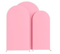 Fundas para Arcos de Boda 1 Soporte de Arco for Puerta Boda, decoración Flores, poliéster elástico, Fondo for Banquete (sin Estante)(Pink,80x180cm(6Ft))