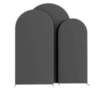 Fundas para Arcos de Boda 1 Soporte de Arco for Puerta Boda, decoración Flores, poliéster elástico, Fondo for Banquete (sin Estante)(Grey,50X120cm(4Ft))