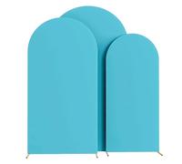 Fundas para Arcos de Boda 1 Soporte de Arco for Puerta Boda, decoración Flores, poliéster elástico, Fondo for Banquete (sin Estante)(Lake Blue,50X120cm(4Ft))