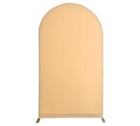 Fundas para Arcos de Boda Conjunto de Arco for Fiestas, Bodas y Festivales, Pantalla elástica Licra, decoración Banquetes, sección Tela con Estante en Forma U (sin Estante)(Champagne,120X50cm)