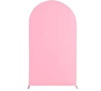 Fundas para Arcos de Boda Conjunto de Arco for Fiestas, Bodas y Festivales, Pantalla elástica Licra, decoración Banquetes, sección Tela con Estante en Forma U (sin Estante)(Pink,120X50CM)