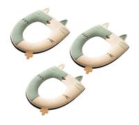 fundas para asiento de inodoro con diseño de lindo gato, suaves, gruesas, cálidas y lavables, con cremallera.