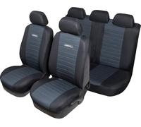 Fundas para Asientos de Auto, Diseño Metálico, Negro, Compatibles con la Mayoría de Vehículos, Fáciles de Instalar, Resistente al Desgaste, Set Completo 8473