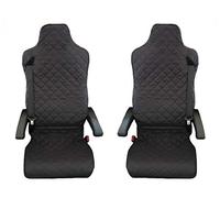 Fundas para asientos de camión diseñadas para Renault T, Renault C, color negro, 2 piezas
