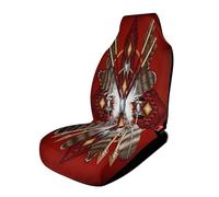 Fundas para asientos de coche con diseño de rueda medicinal roja de nativos americanos, protección para asientos de mujeres y niñas, aptas para la mayoría de vehículos, coches, camiones, SUV y furgon
