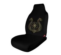 Fundas para asientos de coche con símbolo de protección nórdico de mitología nórdica con brújula vikinga, protección de asientos para mujeres y niñas, adecuadas para la mayoría de vehículos, automóvi