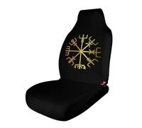 Fundas para asientos de coche con símbolo de protección nórdico de mitología nórdica con brújula vikinga, protección de asientos para mujeres y niñas, adecuadas para la mayoría de vehículos, automóvi