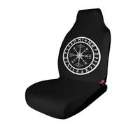 Fundas para asientos de coche con símbolo de protección nórdico de mitología nórdica con brújula vikinga, protección de asientos para mujeres y niñas, adecuadas para la mayoría de vehículos, automóvi