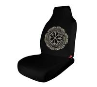 Fundas para asientos de coche con símbolo de protección nórdico de mitología nórdica con brújula vikinga, protección de asientos para mujeres y niñas, adecuadas para la mayoría de vehículos, automóvi