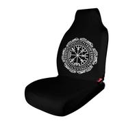 Fundas para asientos de coche con símbolo de protección nórdico de mitología nórdica con brújula vikinga, protección de asientos para mujeres y niñas, adecuadas para la mayoría de vehículos, automóvi
