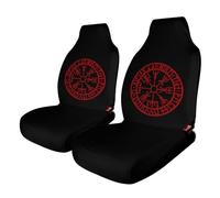 Fundas para asientos de coche con símbolo de protección nórdico de mitología nórdica con brújula vikinga, protección de asientos para mujeres y niñas, adecuadas para la mayoría de vehículos, automóvi