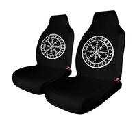 Fundas para asientos de coche con símbolo de protección nórdico de mitología nórdica con brújula vikinga, protección de asientos para mujeres y niñas, adecuadas para la mayoría de vehículos, automóvi