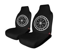 Fundas para asientos de coche con símbolo de protección nórdico de mitología nórdica con brújula vikinga, protección de asientos para mujeres y niñas, adecuadas para la mayoría de vehículos, automóvi