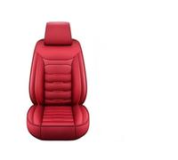 Fundas para asientos de coche Fundas Para Asientos Coche Cuero Sintético Protector Asiento Delantero Dividido Individual Universal Para Las Cuatro Estaciones Se Coches SUV Fundas Asientos Coche(Red-1P