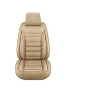 Fundas para asientos de coche Fundas Para Asientos Coche Cuero Sintético Protector Asiento Delantero Dividido Individual Universal Para Las Cuatro Estaciones Se Coches SUV Fundas Asientos Coche(Beige-