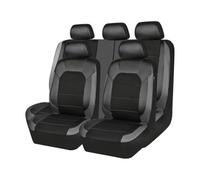 Fundas para Asientos de Coche para Audi Q3 S-Line/Q3 Quattro/Q3 Sportback, Delanteros Traseros Universales Cuero Funda Asiento Coche Cómodo Cojines Impermeable,A/Black Grey
