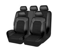 Fundas para Asientos de Coche para Ford Focus 1.0-2.0 EcoBoost TDCi 2010-2025, Delanteros Traseros Universales Cuero Funda Asiento Coche Cómodo Cojines Impermeable,C/Black
