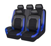 Fundas para Asientos de Coche para Ford Focus 1.0-2.0 EcoBoost TDCi 2010-2025, Delanteros Traseros Universales Cuero Funda Asiento Coche Cómodo Cojines Impermeable,D/Black Blue