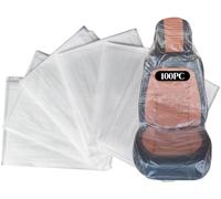 Fundas para Asientos Delanteros de Coche,100pcs Fundas Desechables de Plástico para Asiento de Coche,Fundas Desechables para Asientos Delanteross de Coche,Fundass Desechabless para Asientos de Coche