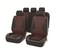 Fundas para Asientos Y Reposacabezas para Jeep Avenger SUV 2022 2023 2024 2025 2026 2027-, De Piel SintéTica Transpirable, Compatibles con Airbag, Lavables,Brown
