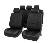 Fundas para Asientos Y Reposacabezas para Mazda 2 3 5 6 / CX-3-5 -7-9 CX-30 CX-60 CX-80/ MX-30 MX-5, De Piel SintéTica Transpirable, Compatibles con Airbag, Lavables,Black
