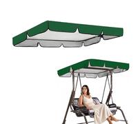 Fundas Para Balancines Exterior Toldo Di Ricambio Per Columpio Giardino A 2/3 Plazas 142x120cm 195x125cm, Tela Poliéster 210D Impermeable Protección UV Y Antipolvo Cubierta(Dark green,142*120*18cm)