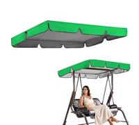 Fundas Para Balancines Exterior Toldo Di Ricambio Per Columpio Giardino A 2/3 Plazas 142x120cm 195x125cm, Tela Poliéster 210D Impermeable Protección UV Y Antipolvo Cubierta(Green,164*114*15cm)