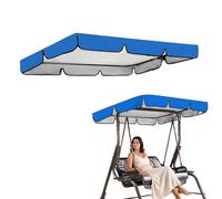 Fundas Para Balancines Exterior Toldo Di Ricambio Per Columpio Giardino A 2/3 Plazas 142x120cm 195x125cm, Tela Poliéster 210D Impermeable Protección UV Y Antipolvo Cubierta(Blue,190*132*15cm)
