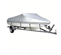 Fundas para Barco para Sun Tracker Bass Buggy 16 XL Select 1985-2022 2023 2024 2025 2026, Agua Todo Clima Protección al Aire Libre, a Prueba de Polvo Resistente a los Rayos UV,Silver