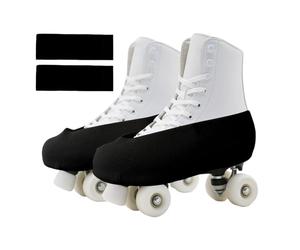 Fundas para botas de patinaje sobre hielo, borde elástico, construcción de envoltura acolchada flexible, ayuda para prevenir el óxido para jóvenes, jóvenes, atletas mayores, entrenamiento, recreación