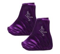 Fundas para Botas de Patines sobre Hielo, Elasticas Púrpura M, 1 Par | Poliéster, para Botas y Cuchillas Uso en Actuaciones y Pista, Ayuda a Mantener Limpieza y Reducir Marcas