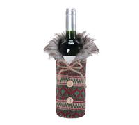 Fundas para botellas de vino de Navidad - decorativa suave - reforzada para botellas de vino - Para vacaciones familiares Sala de estar Cocina Bar en casa y tienda